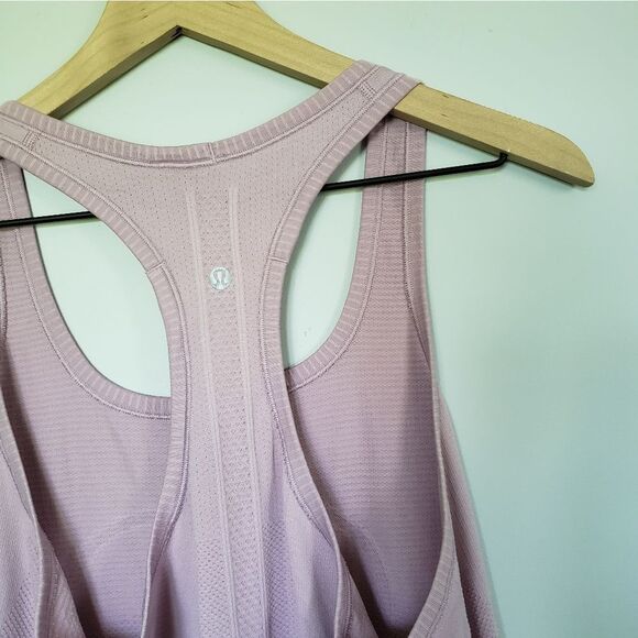 Lululemon Run Swifty Dusty Pink Mauve Racerback Tank Top SZ 10 - Picture 4 of 4